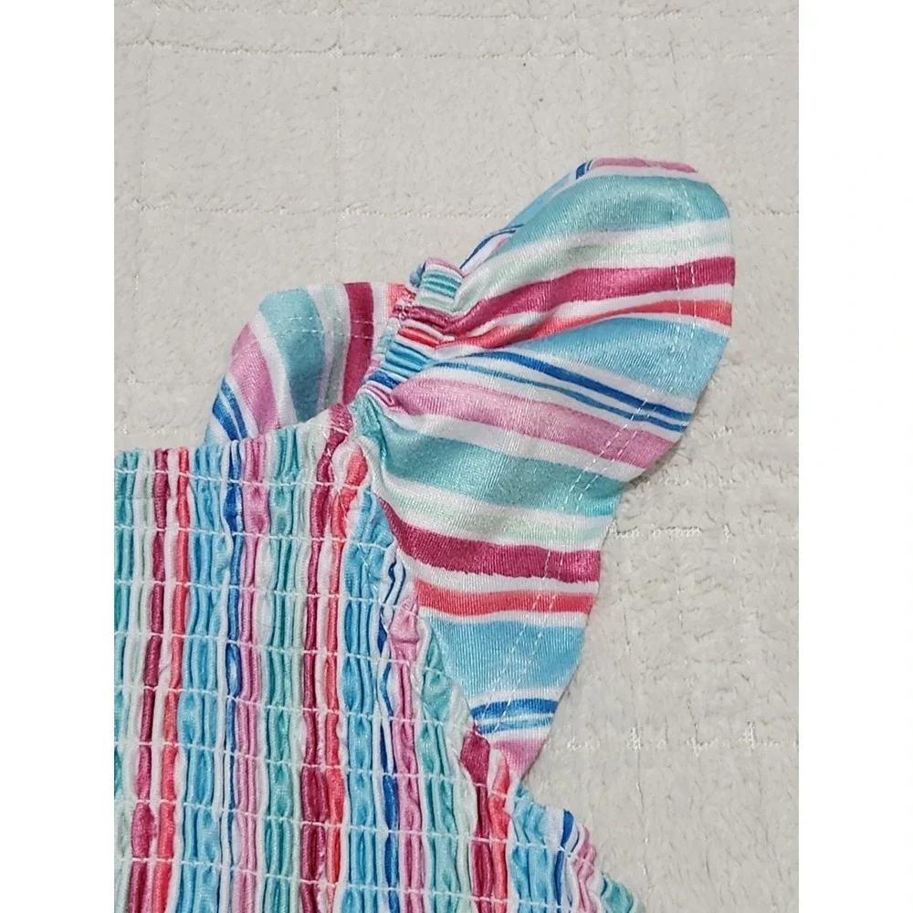 Lot of 2 Girls Dresses Size 4T Tommy Bahama Dress Ruffles Summer Beach Floral - Picture 8 of 10